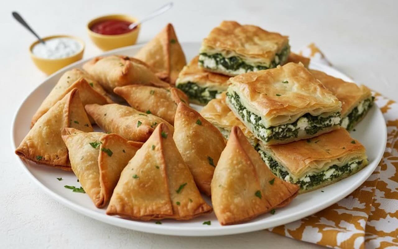 Snackorama – Spinach Spanakopita & Vegetable Samosas